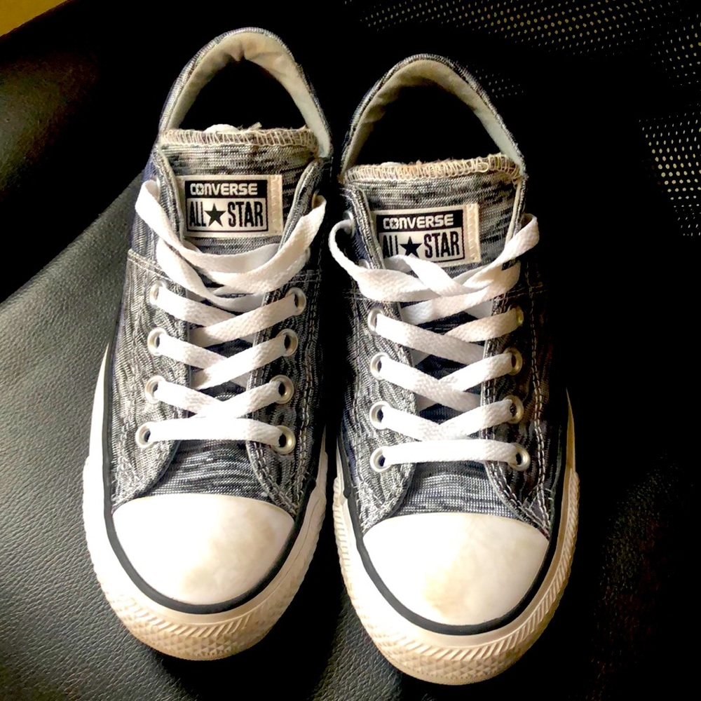 EUC Converse All Star Grey Low Top Sneakers Sz 7